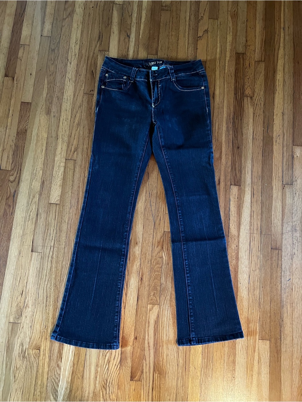 Cest Toi Women's Dark Blue Flare Jeans - Classic Bootcut Style